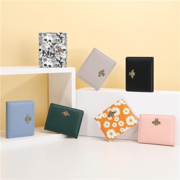 Women RFID Wallet Small Bifold Slim Card Holder Coin Purse Compact Mini - Picture 2 of 6